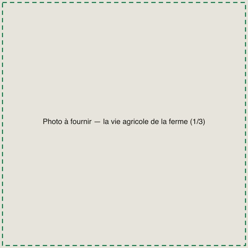 [TODO-DATA] photo à fournir : la vie agricole de la ferme (1/3)